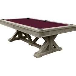 Brazos River Pool Table, Weathered Grey