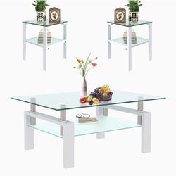 Coffe Table With Matching End Tables