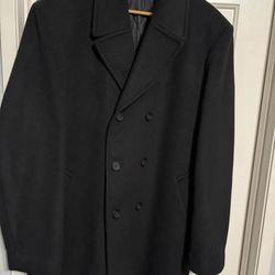 Double breasted wool coat