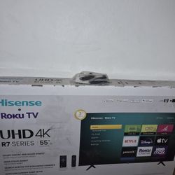 Like New 55in Hisense UHD 4K TV For Sale. 