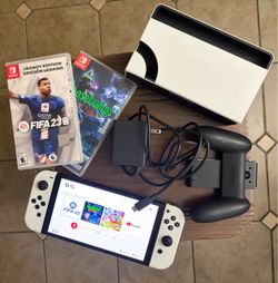 Nintendo Switch OLED White Bundle with Games
