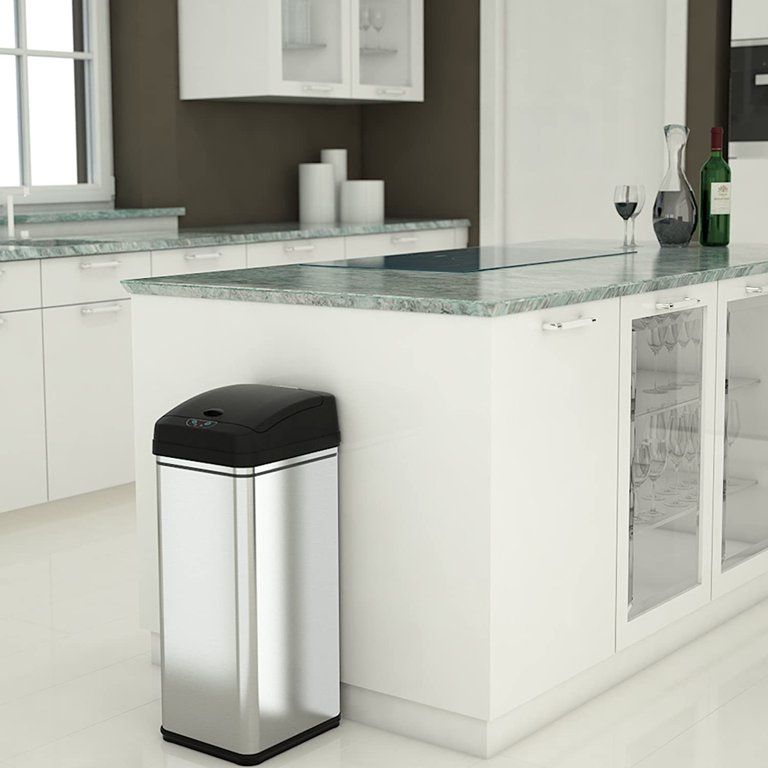 Touchless 13 Gallon Stainless Steel Kitchen Trash Can