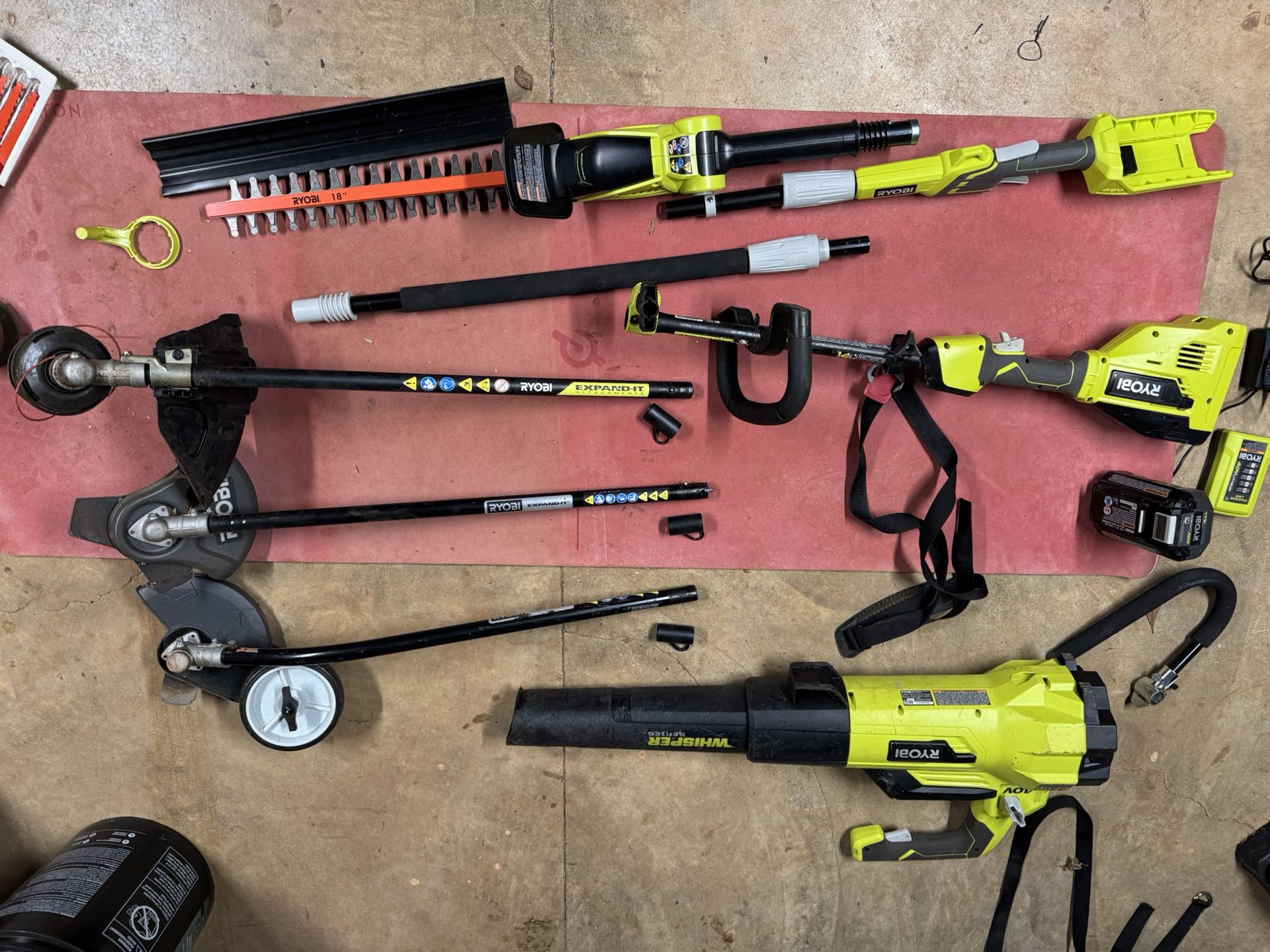 Ryobi 40v yard Weed , Hedge, Brush Trimmer, Leaf Blower power tools and attachments