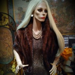 Genuine Mink Fur Shawl (Cape)