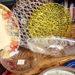 Assorted Serving Dishes: Platters, Trays and Bowls
