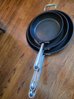 3 All clad nonstick frying pans used
