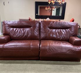 Macy’s Leather Recliner Couch