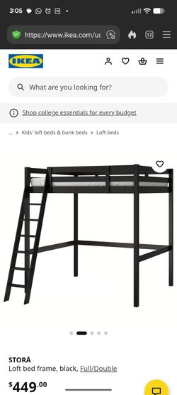IKEA Lofted Full Bed