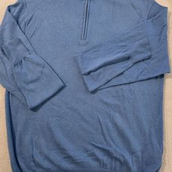 Peter Millar Sweater 1/4 Zip Blue Men's Medium 