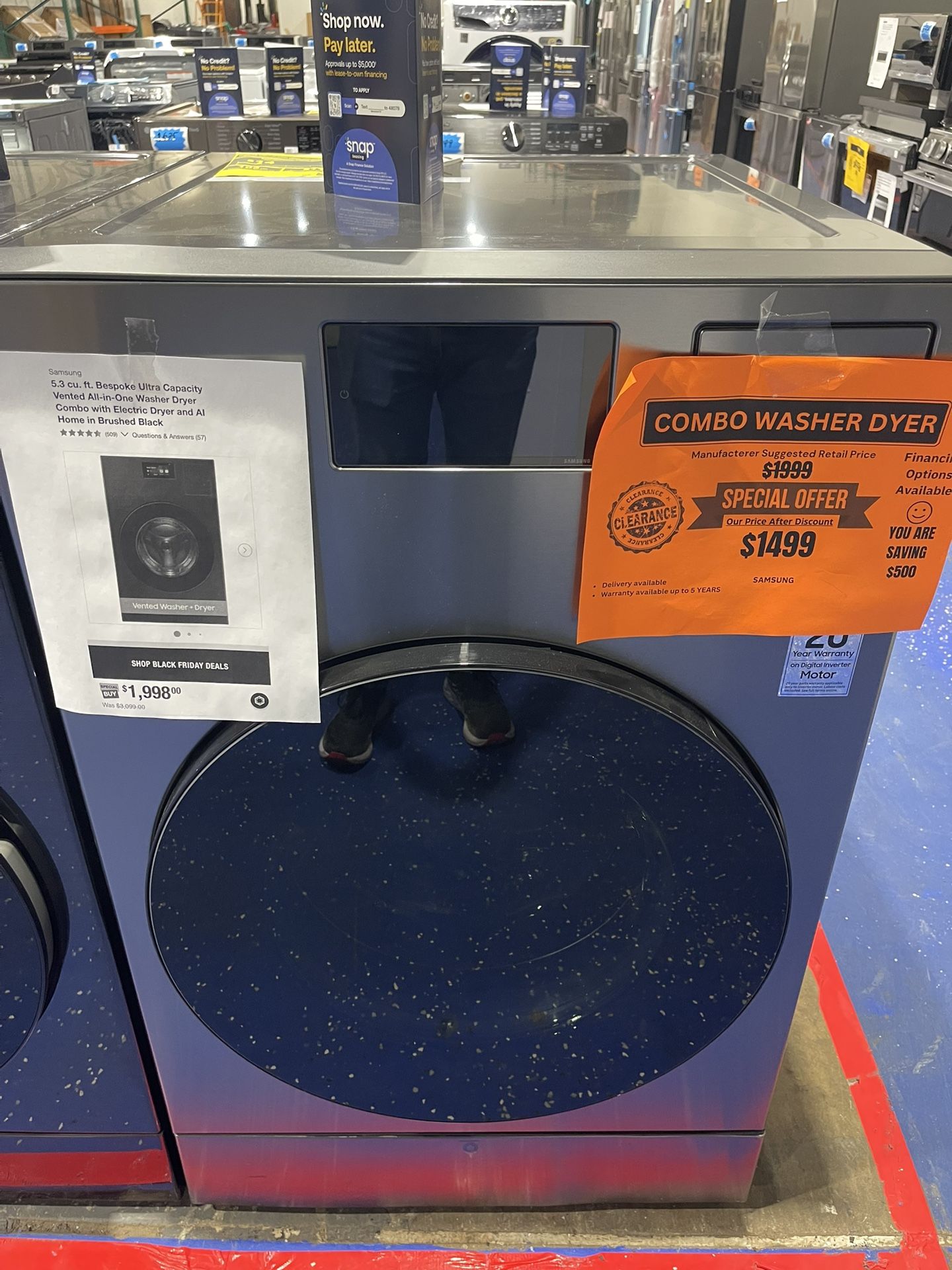 Brand New Samsung Bespoke Wash/Dryer Combo Ventless Or Vented With Warranty