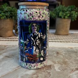 Bettle Juice Glass Snow Globe Cup