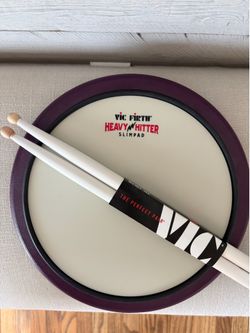 Vic Firth Heavy Hitter Slimpad & Drum Sticks