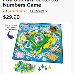 Pop & Learn Letters & Numbers Game Lakeshore Christmas Gift