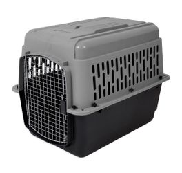 Aspen Pet Porter 32" Traditional Travel Dog Kennel Portable Medium Carrier for Pets 30-50 lb, Gray
