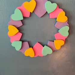 Valentine Conversation Heart Wreath