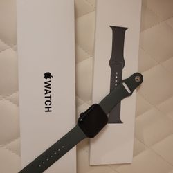 Apple Watch SE GPS 44mm Midnight Aluminum Case Black Olive Sport Band S/M MINLC3LL/A