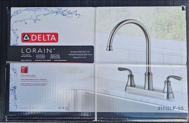 Delta Lorain Stainless Steel Kitchen Faucet Two Handle 21715LF-SS