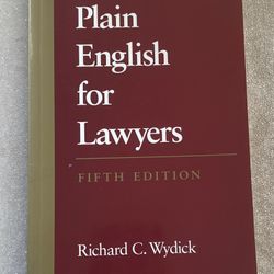 Plain English for Lawyers 5th edition by Richard C. Wydick