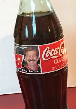 Dale Jarrett Coca Cola Classic 8 oz soda bottle