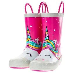 Western Chief Unicorn Faux Fur Pink Rain Boots