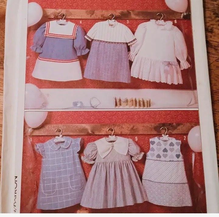 Little Girls Vintage Dress Sewing Pattern