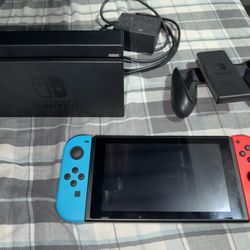 Nintendo Switch Red/Blue With Dock And Joystick