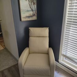 PU Leather Recliner & Canvas 