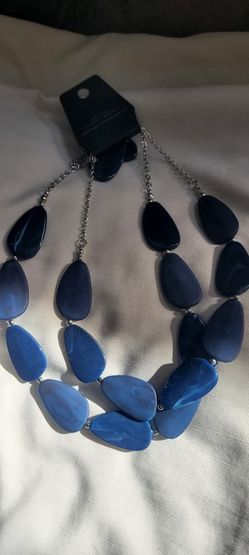 Blue Design Necklace