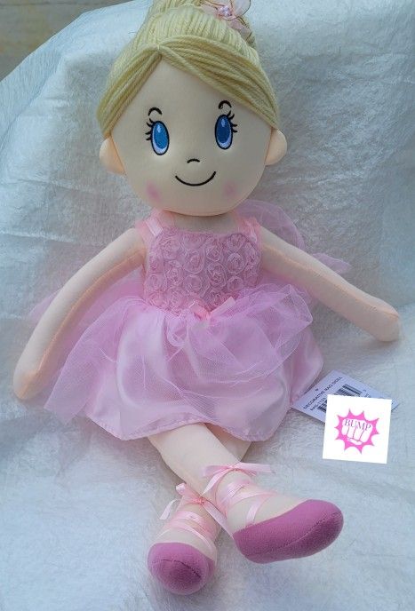 Princess, Ballerina or Fairy Soft Plush Rag Doll - Pink (**NEW**)