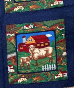 Farm Scene Fabric Quilt Panel 11+ Yards