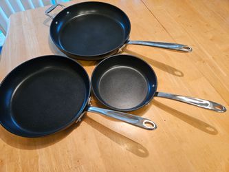 NEW All-Clad Hard-Anodized frying set of 3