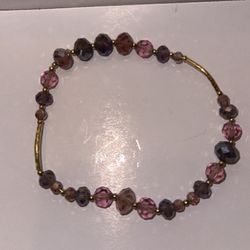 Light Purple Gold Plated Bracelet