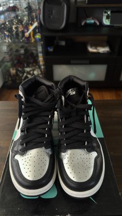 Nike Air Jordan 1 High Silver Toe Sz 7 Womans
