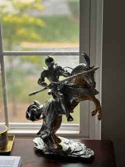 Medieval Knight on a horse statue