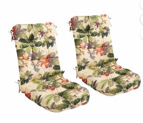 2 Pack Waterproof Outdoor Chair Cushions with Non Slip Bottom
