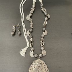Oxidized Silver Necklace set