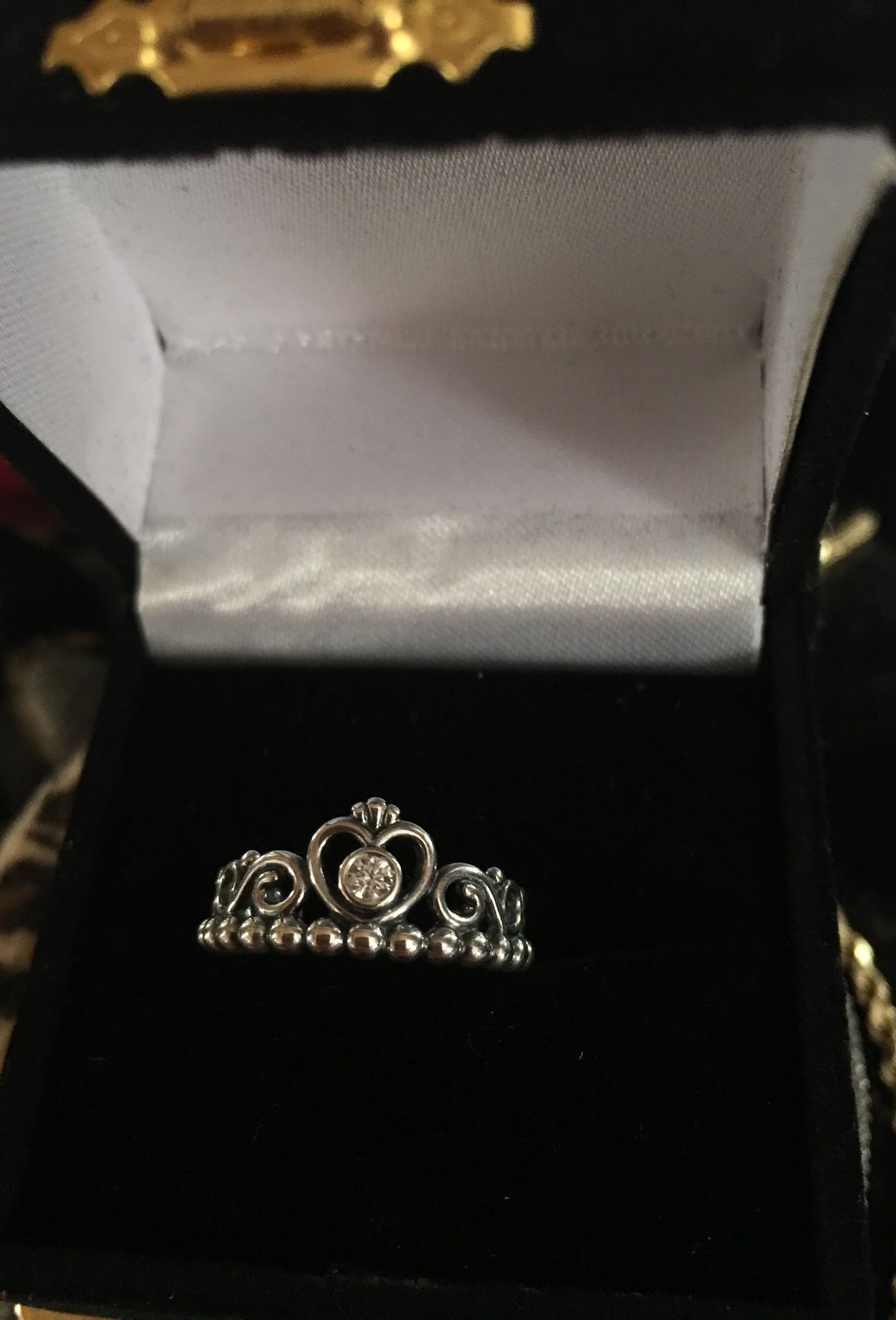 Pandora silver crown ring size 6