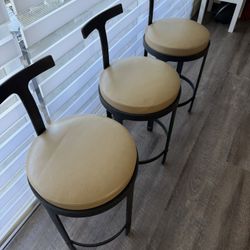 Countertop Stools 25” Leather/steel
