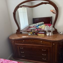 Antique dresser with mirror 