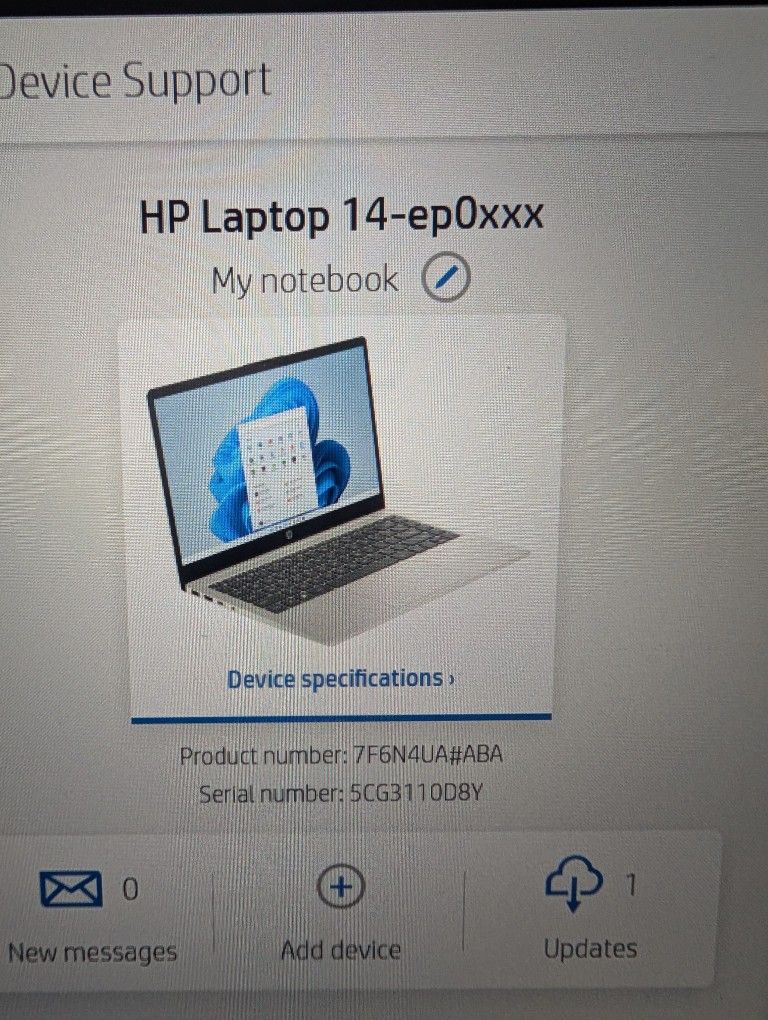 HP Laptop 14 Inch I3 13th Gen 1.2 GHz 8gb Of Ram 500gb SSD 8 Hour Battery Life