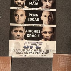 UFC 112: Invincible Official Event Poster + Mini Poster – 39x27 – Authentic