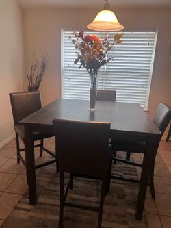 Dining room table and barstools