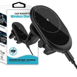 15W Wireless Magnetic Charger Car Mount Holder Max Magsafe Samsung  IPhone 