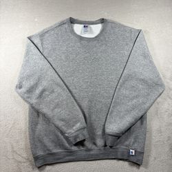 Vintage 90s Russell Athletic Crewneck Sweatshirt Mens XL Gray Blank USA #1468