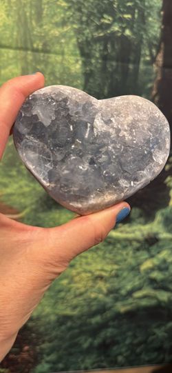 Celestite heart healing stone