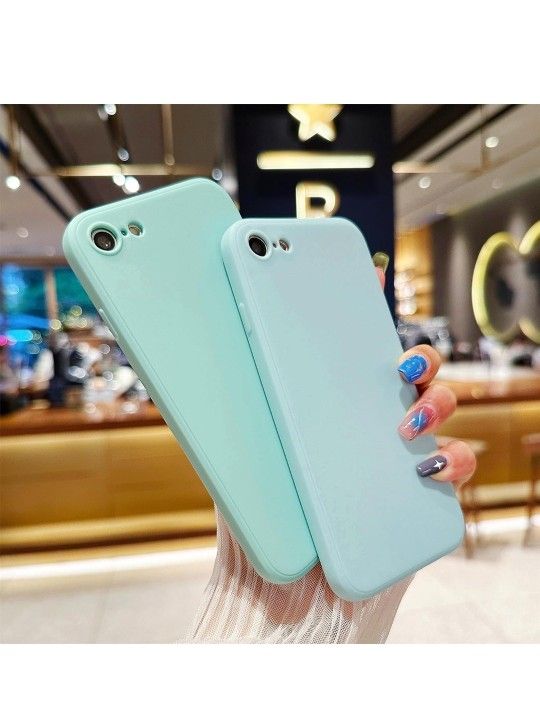 iPhone SE/7/8 Case 4.7", Soft TPU Square Edges, Built-in Camera Lens Protector Full Body Protection Shockproof Stylish Phone Cover for