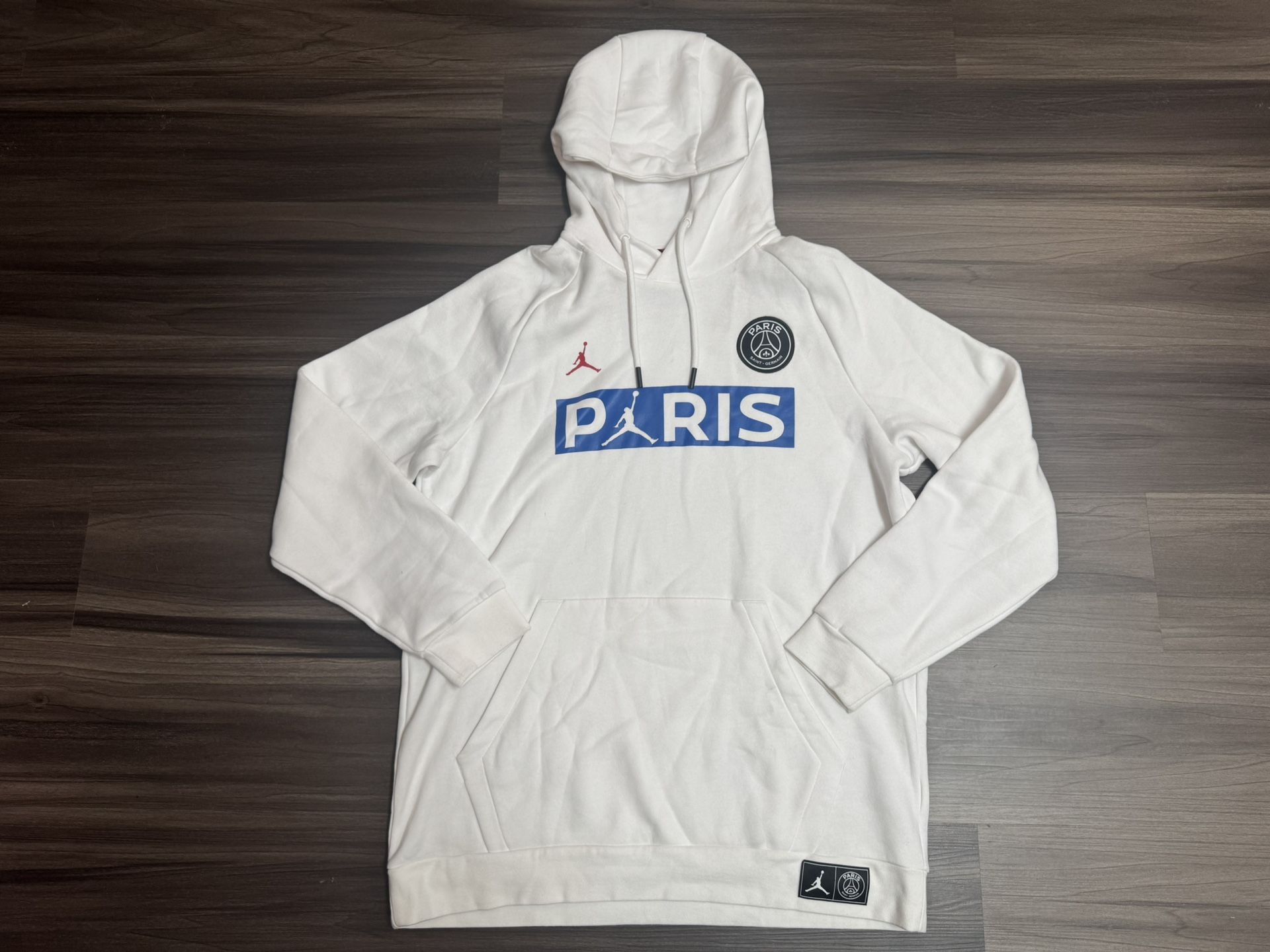 Nike Jordan Paris Saint-Germain PSG White Hoodie Sweater BQ8350-100 Adult XL