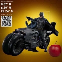 Hot Toys MMS705 Batman & Batcycle The Flash 1/6 Scale Figure Set