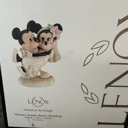 Brand New In The Box Lenox Minnie’s Dream Beach Wedding 