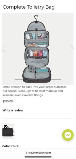 Large Hanging Travelon Travel Toiletry Bag